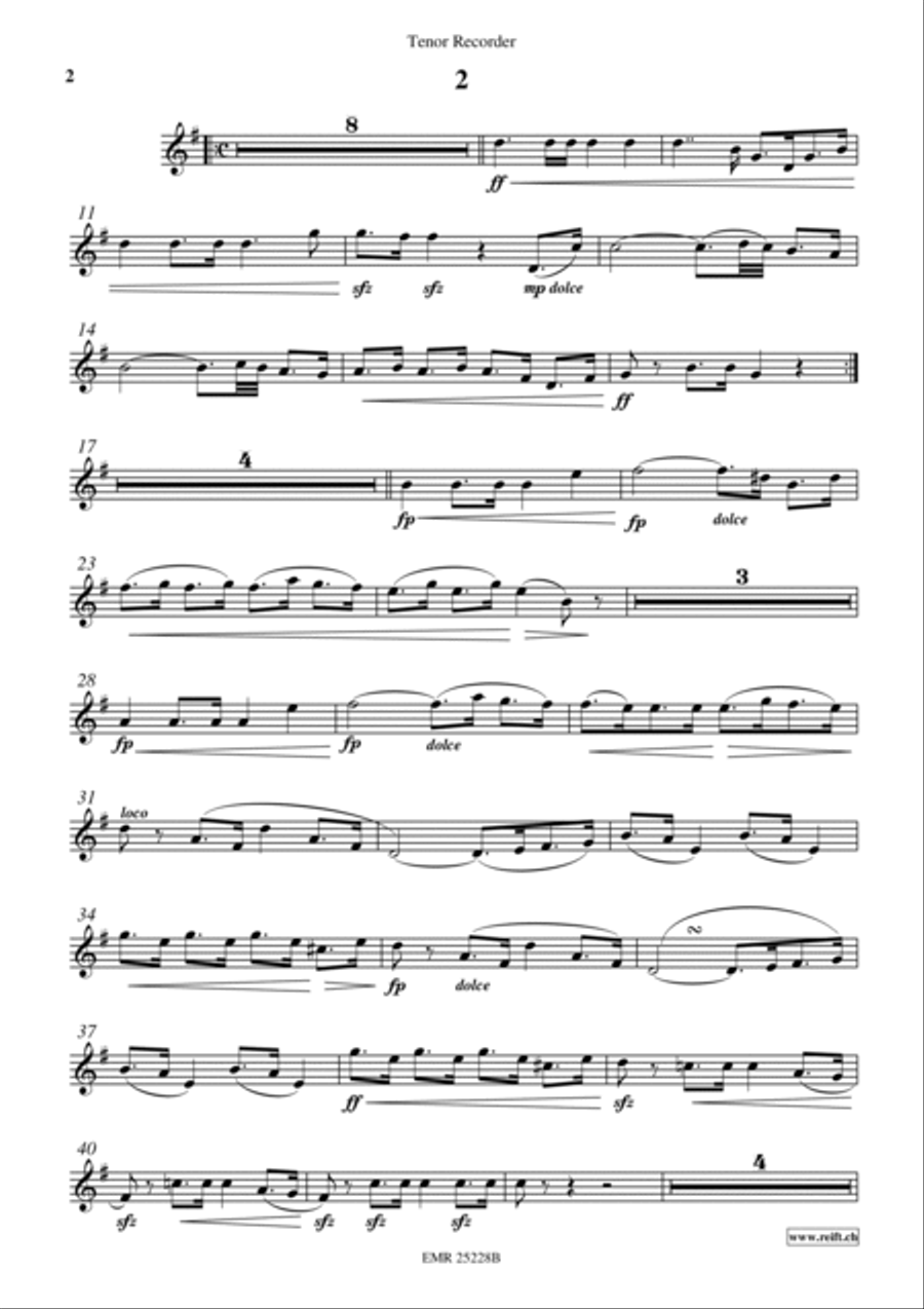 2 Marches Tenor Recorder scores gallery preview page 3