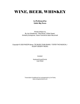 Wine, Beer Whiskey