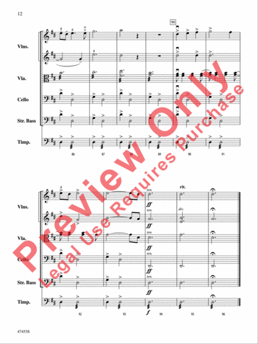 Symphony No. 2, Finale String Orchestra scores gallery preview page 13