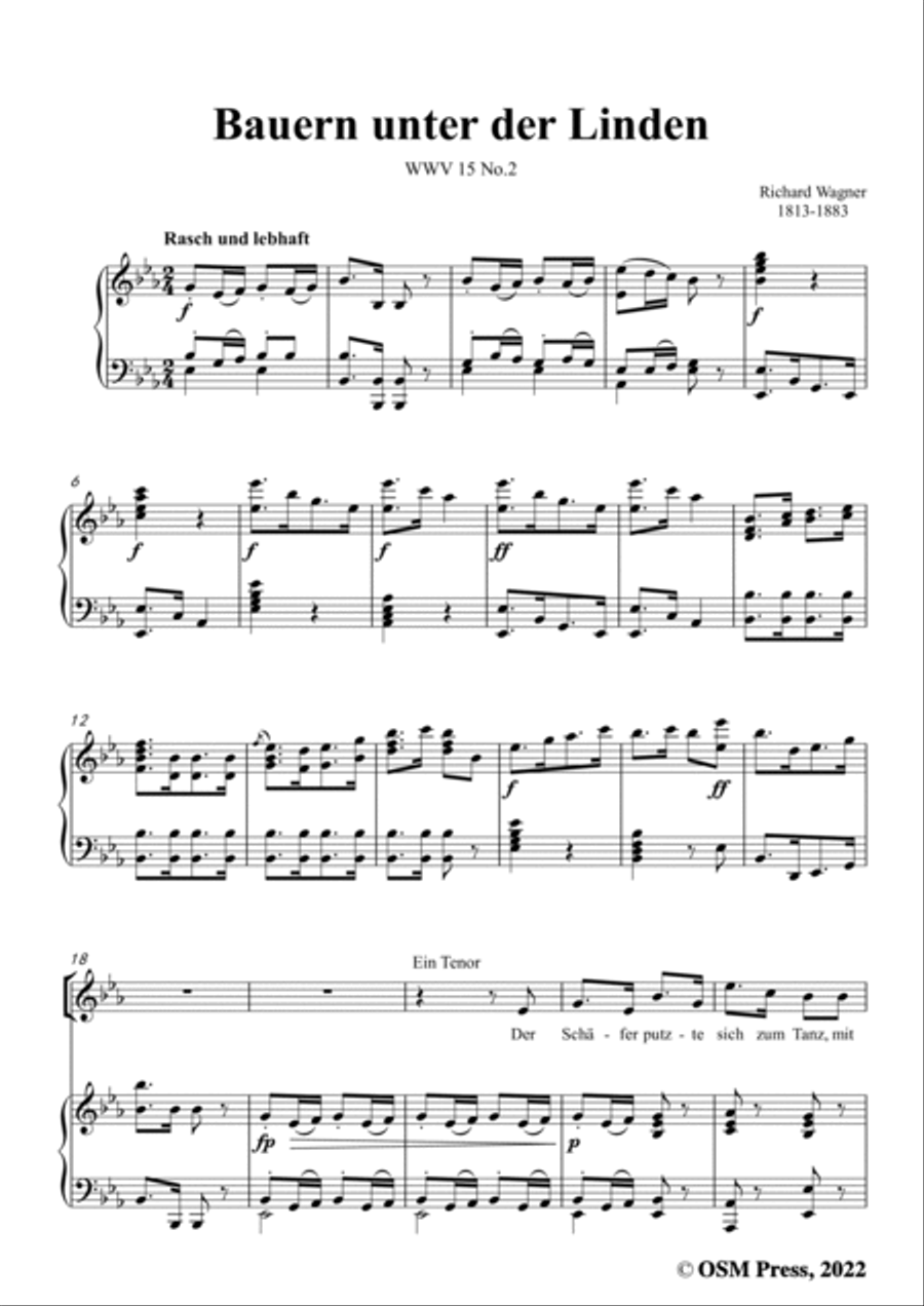 R. Wagner-Bauern unter der Linden,WWV 15 No.2,in E flat Major