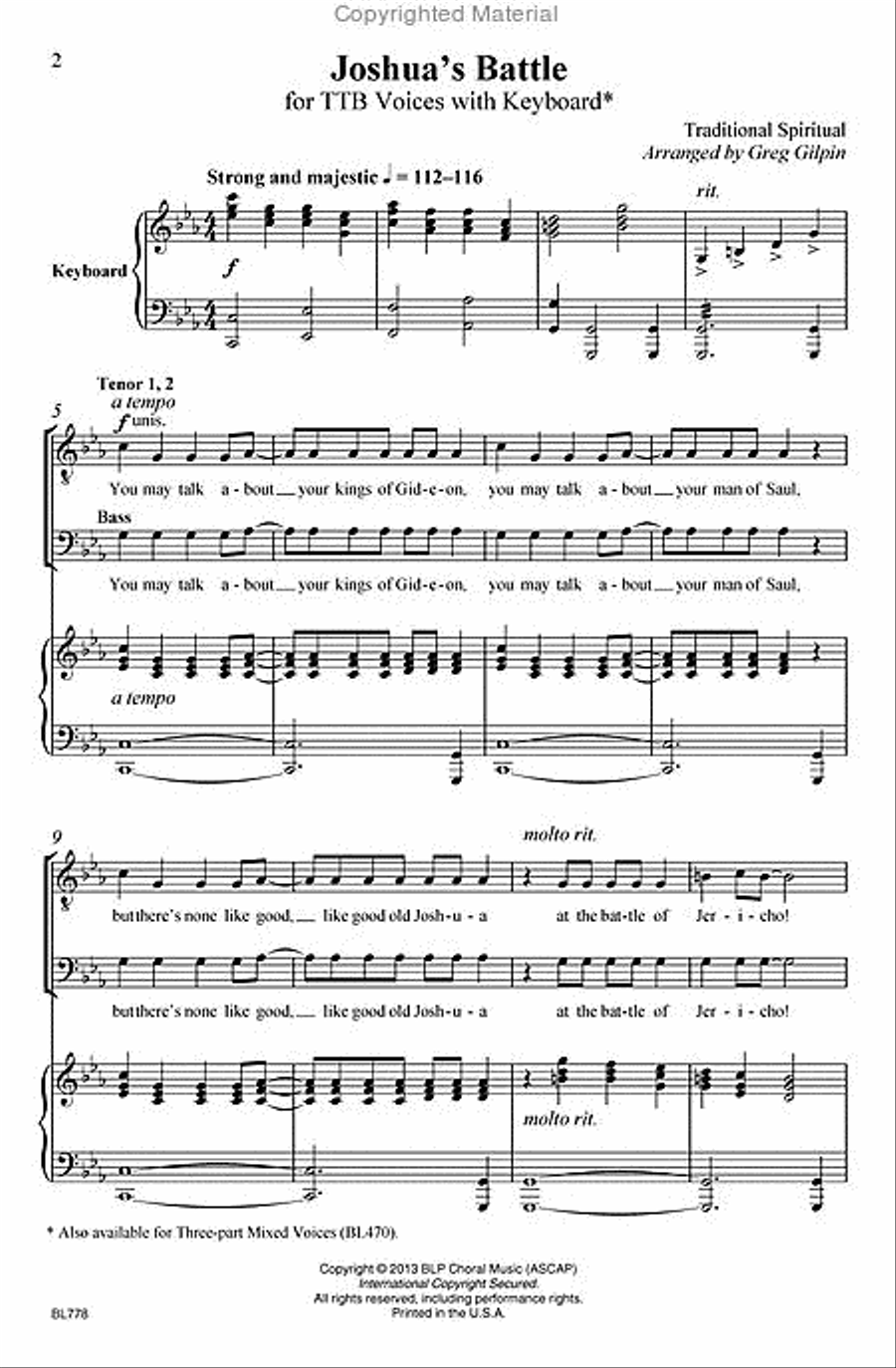 Joshua's Battle TTB scores gallery preview page 2
