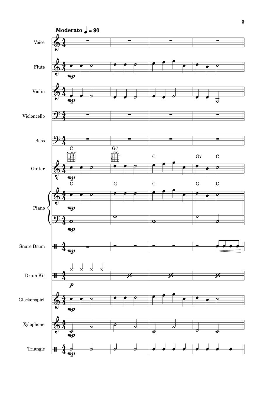 Sur le pont d'Avignon - School orchestra Chamber Orchestra scores gallery preview page 3