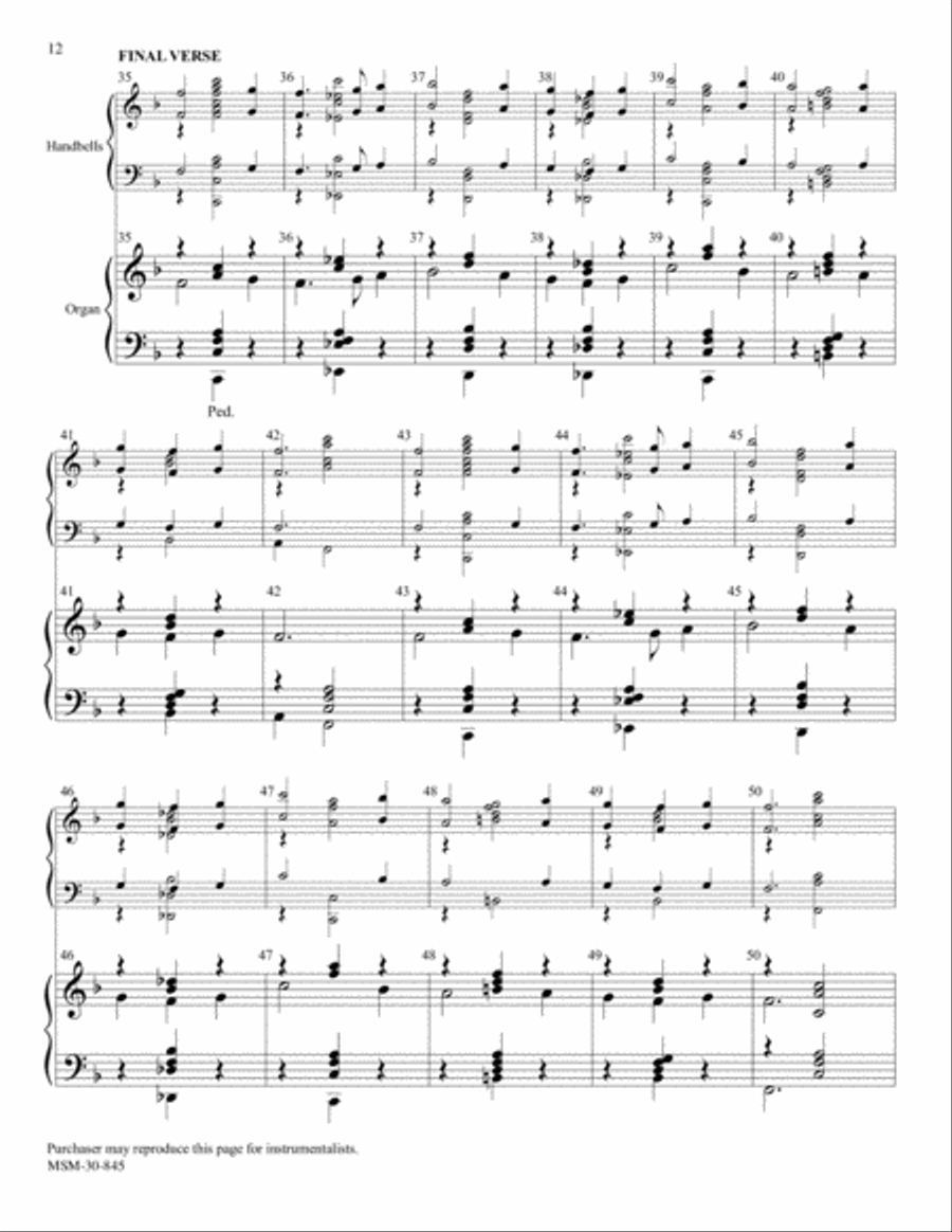 Let Praises Ring: 18 Introductions and Hymn Accompaniments for Handbells, Organ, and Congregation, Volume 1 image number null