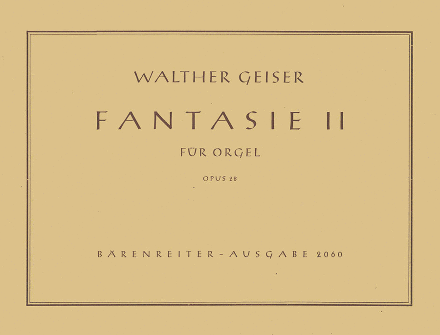 Fantasia for Organ No. 2 op. 28 Organ scores gallery preview page 1