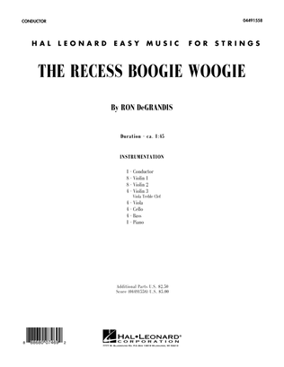 Book cover for The Recess Boogie Woogie - Conductor Score (Full Score)