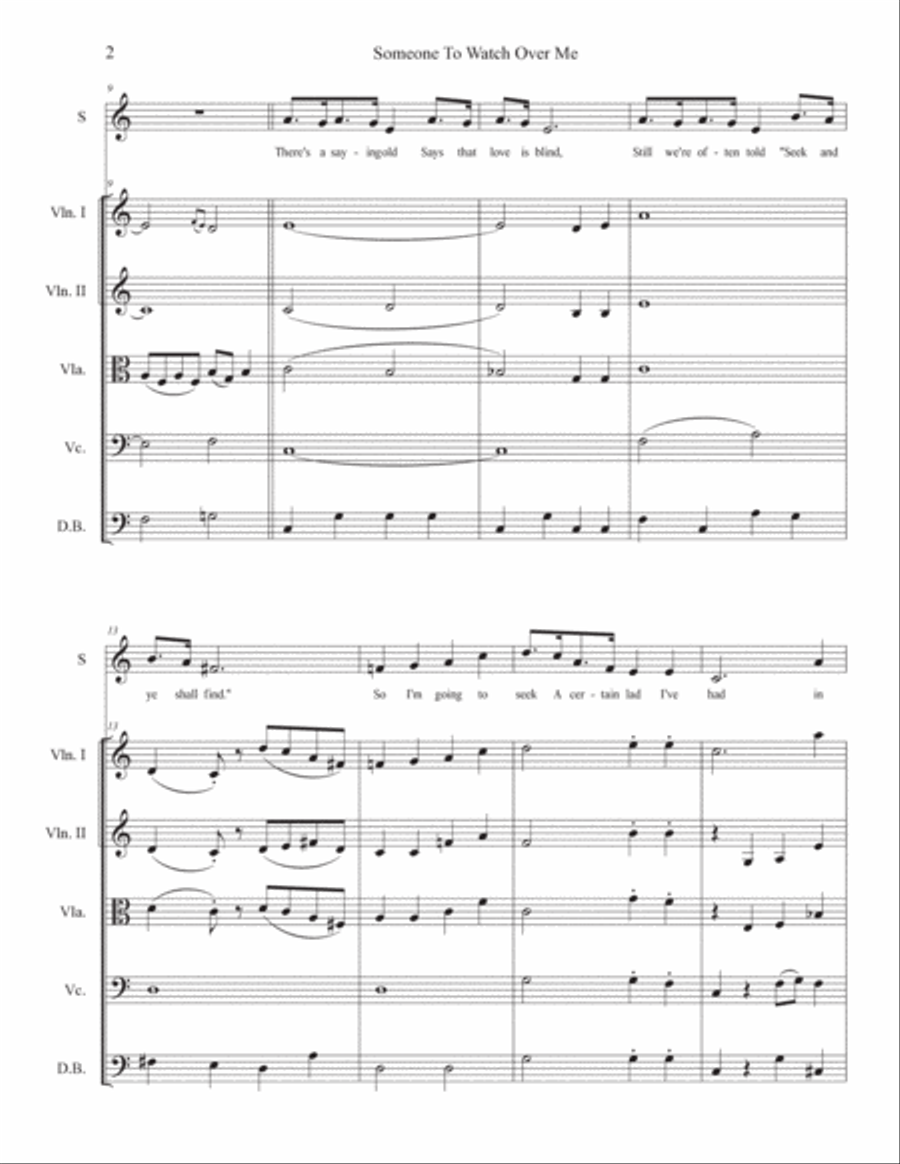 Someone To Watch Over Me Someone To Watch Over Me Double Bass scores gallery preview page 3