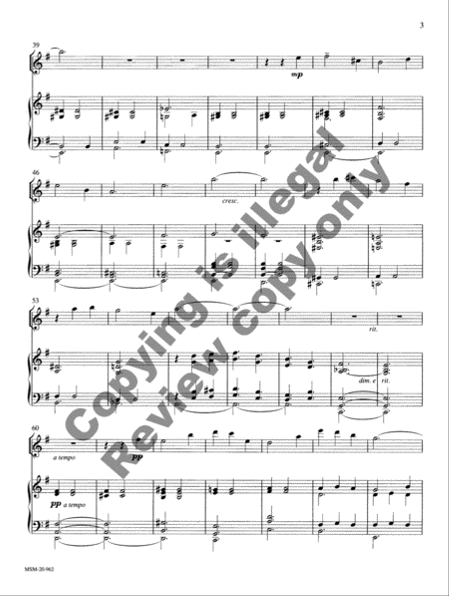 Valediction: A Biblical Poem for Violin and Organ