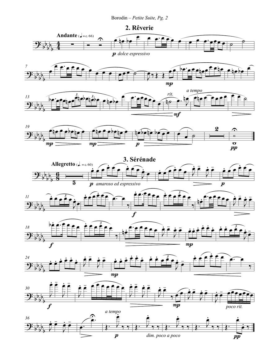 Petite Suite for Euphonium & Piano Euphonium scores gallery preview page 4