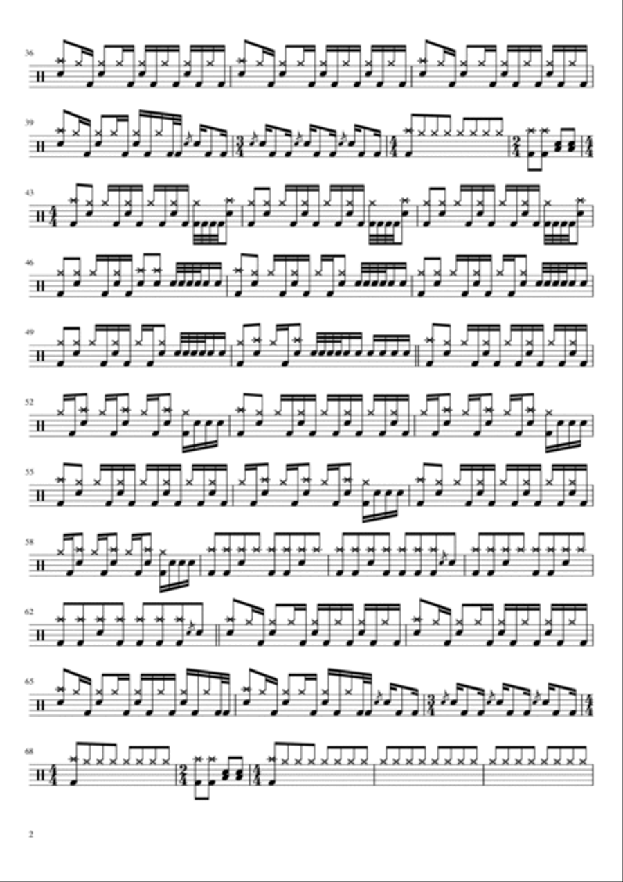 Screaming Suicide Screaming Suicide Drum Set scores gallery preview page 2