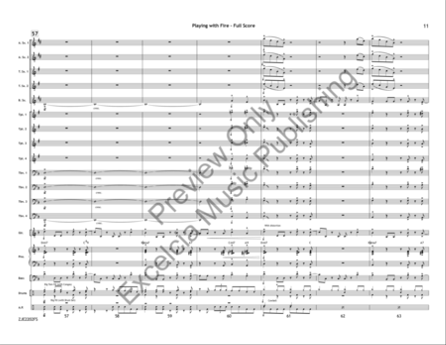 Playing with Fire (Score) Jazz Ensemble scores gallery preview page 10