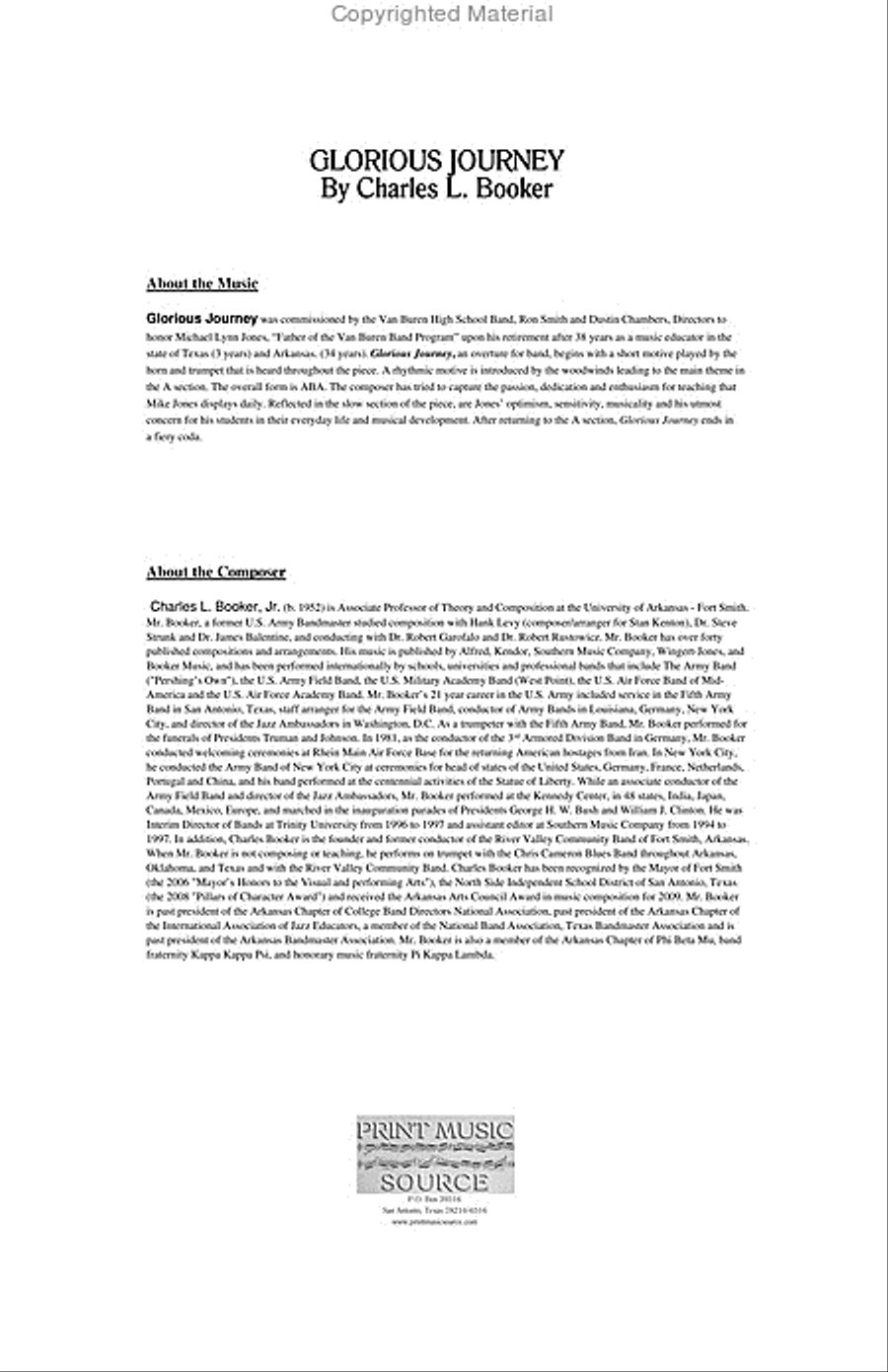 Glorious Journey Concert Band scores gallery preview page 3