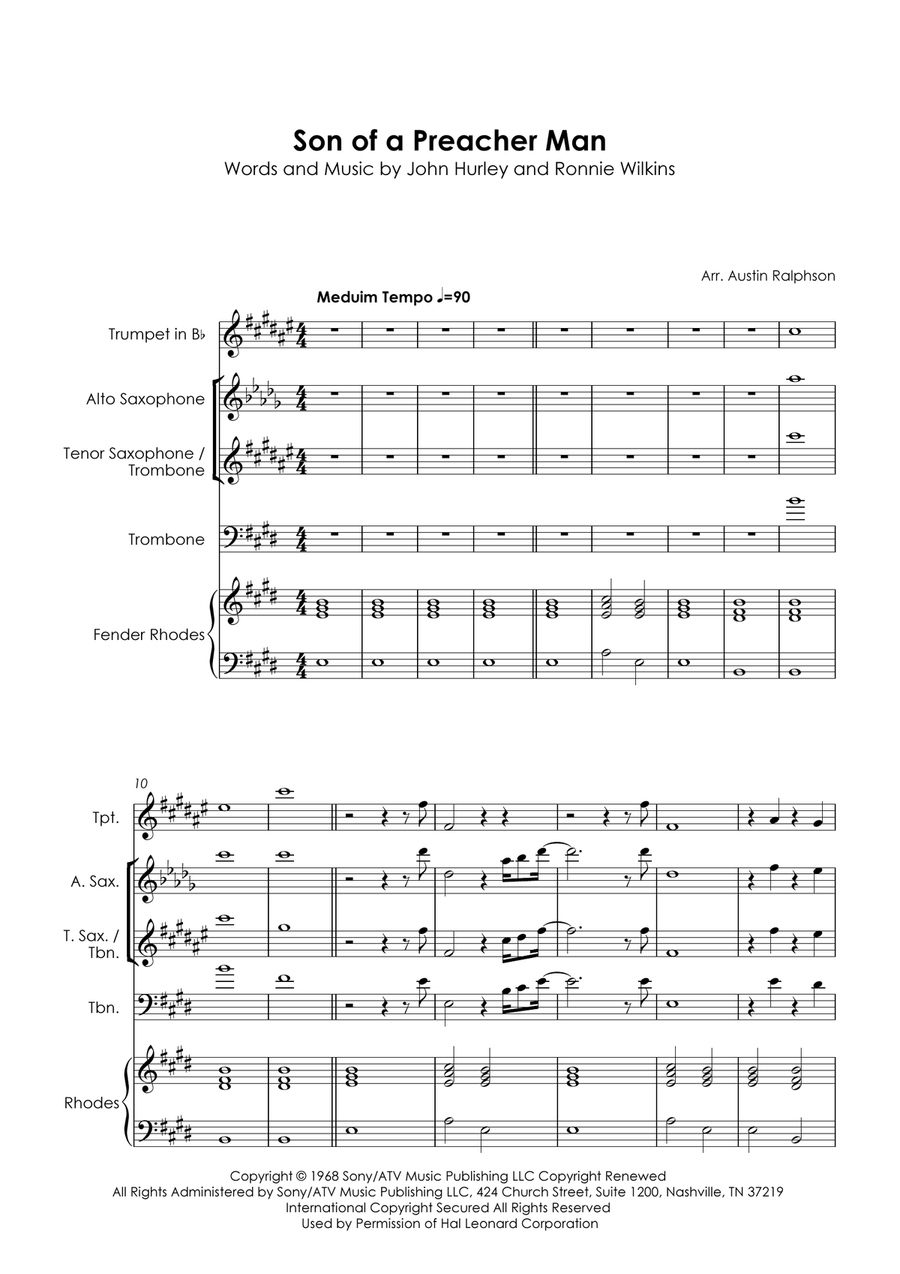 Son Of A Preacher Man Small Ensemble scores gallery preview page 3