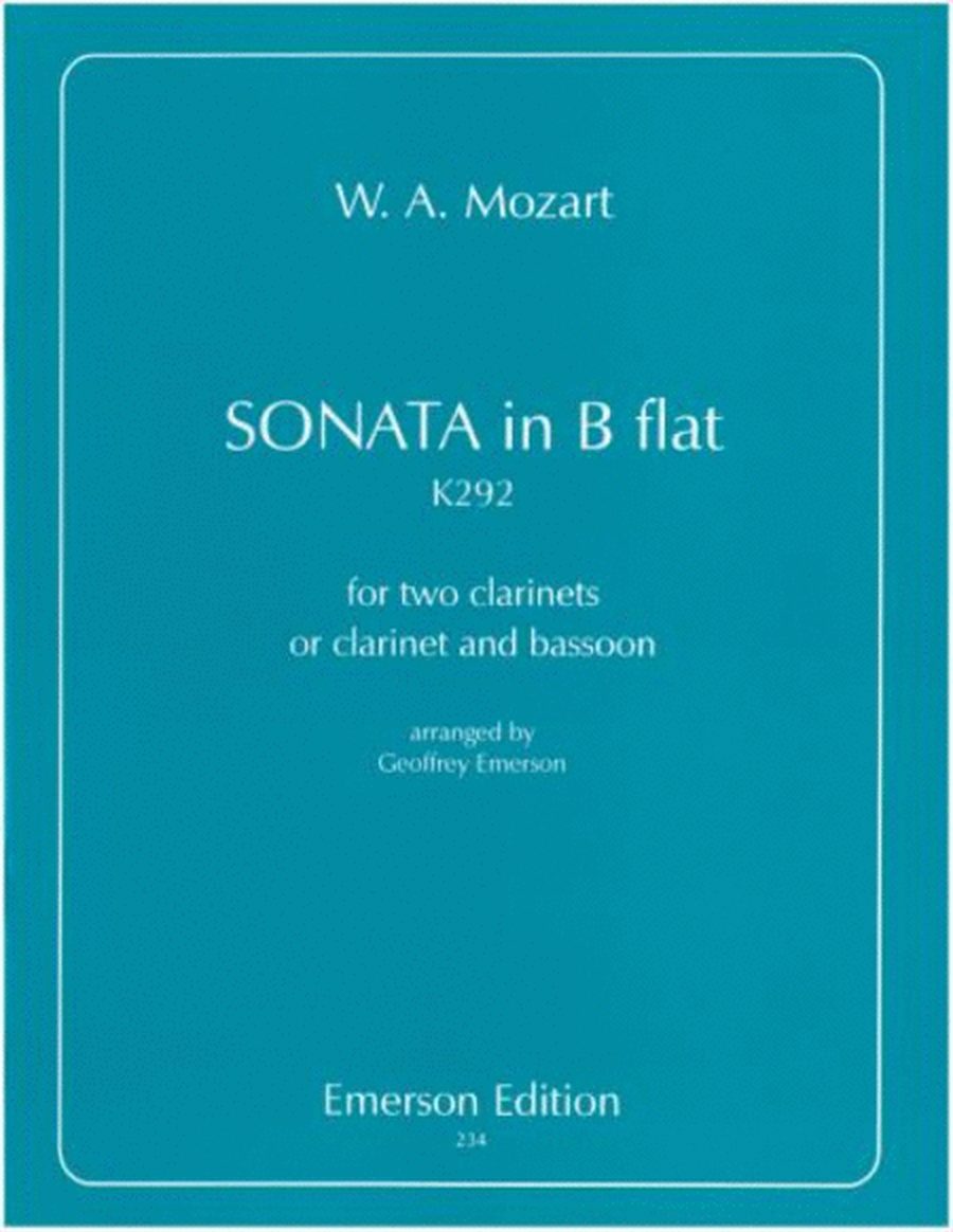 Sonata in Bb major K292