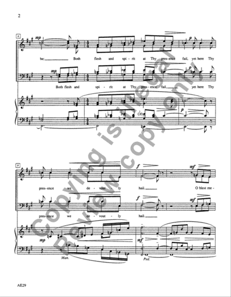 Thee We Adore, O Hidden Saviour 4-Part scores gallery preview page 3