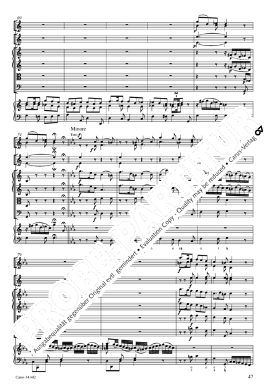 Concerto grosso for cembalo or piano Horn scores gallery preview page 48