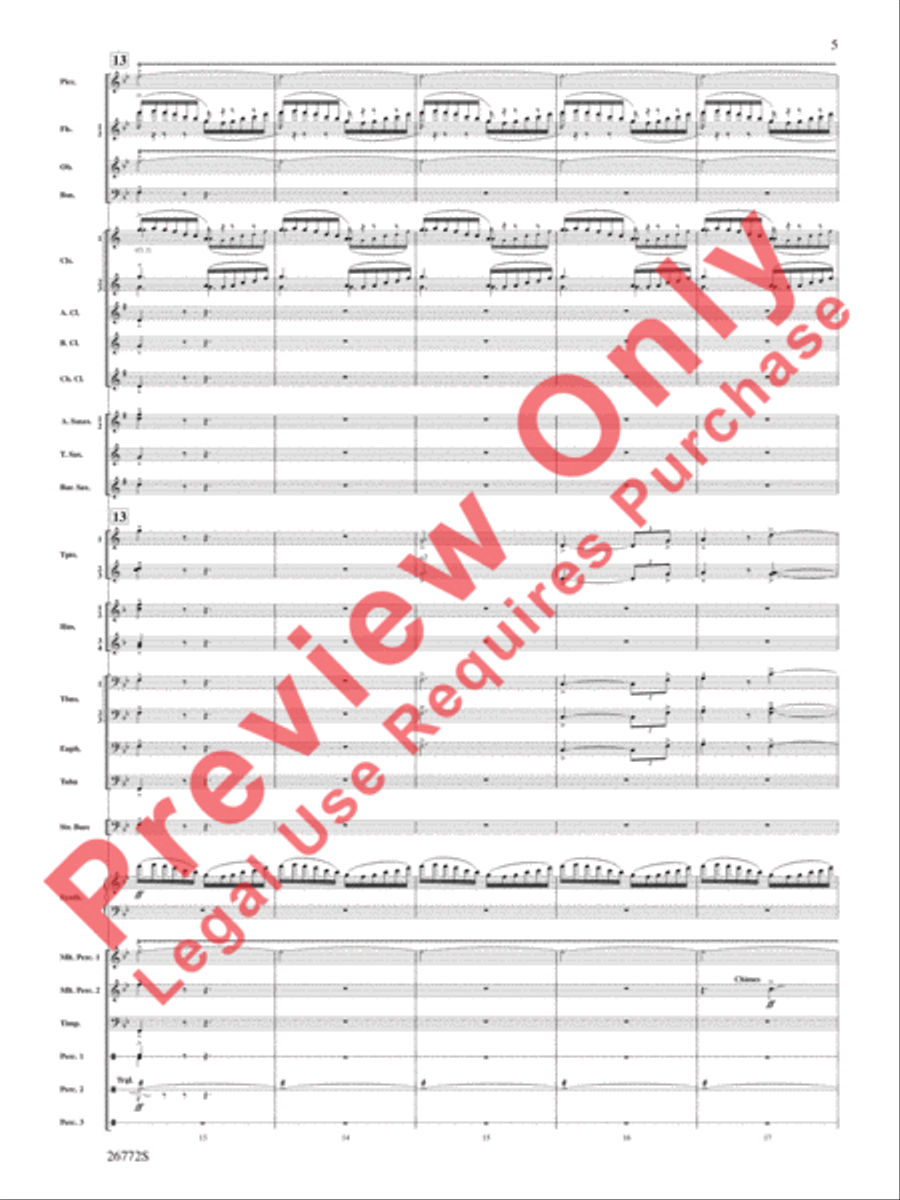 March: The Lion's Gate (Movement 1 from Sea to Sky) Concert Band scores gallery preview page 6