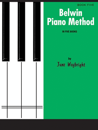 Book cover for Belwin Piano Method, Book 5