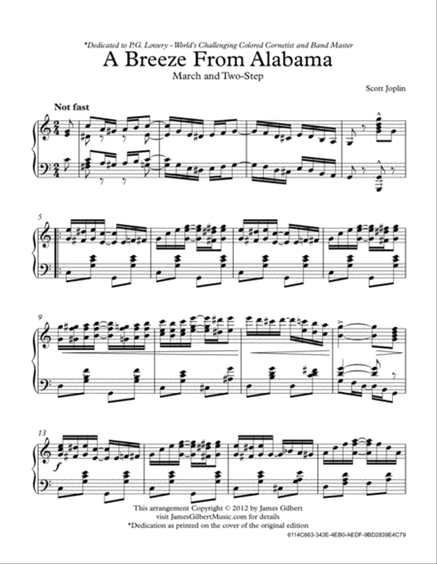 A Breeze From Alabama Piano Solo scores gallery preview page 2