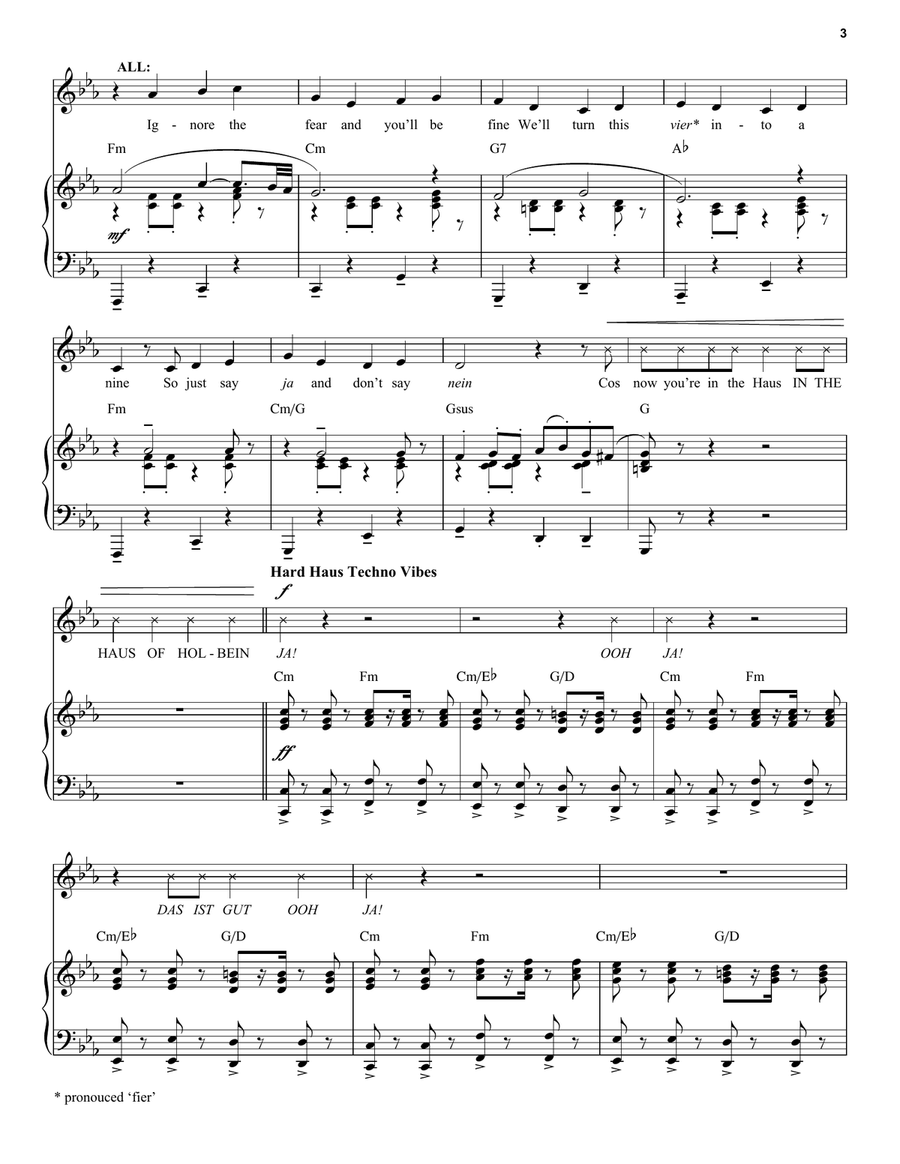 Haus Of Holbein (from Six: The Musical) Voice scores gallery preview page 3