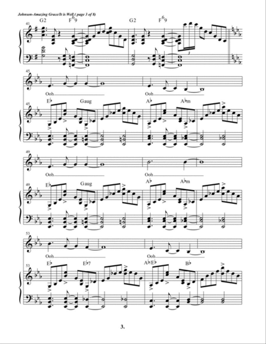 Amazing Grace/It is Well With my Soul Sacred scores gallery preview page 3