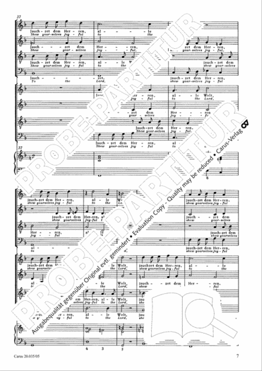 Sing to the Lord a new song (Singet dem Herrn ein neues Lied) 4-Part scores gallery preview page 8