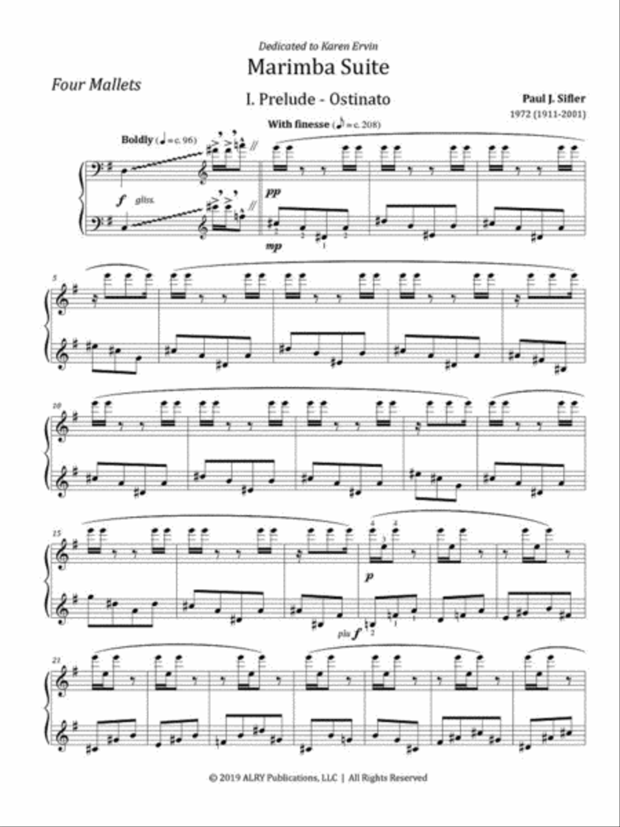Marimba Suite for Marimba (4 Mallets, 4-octave) Marimba scores gallery preview page 2