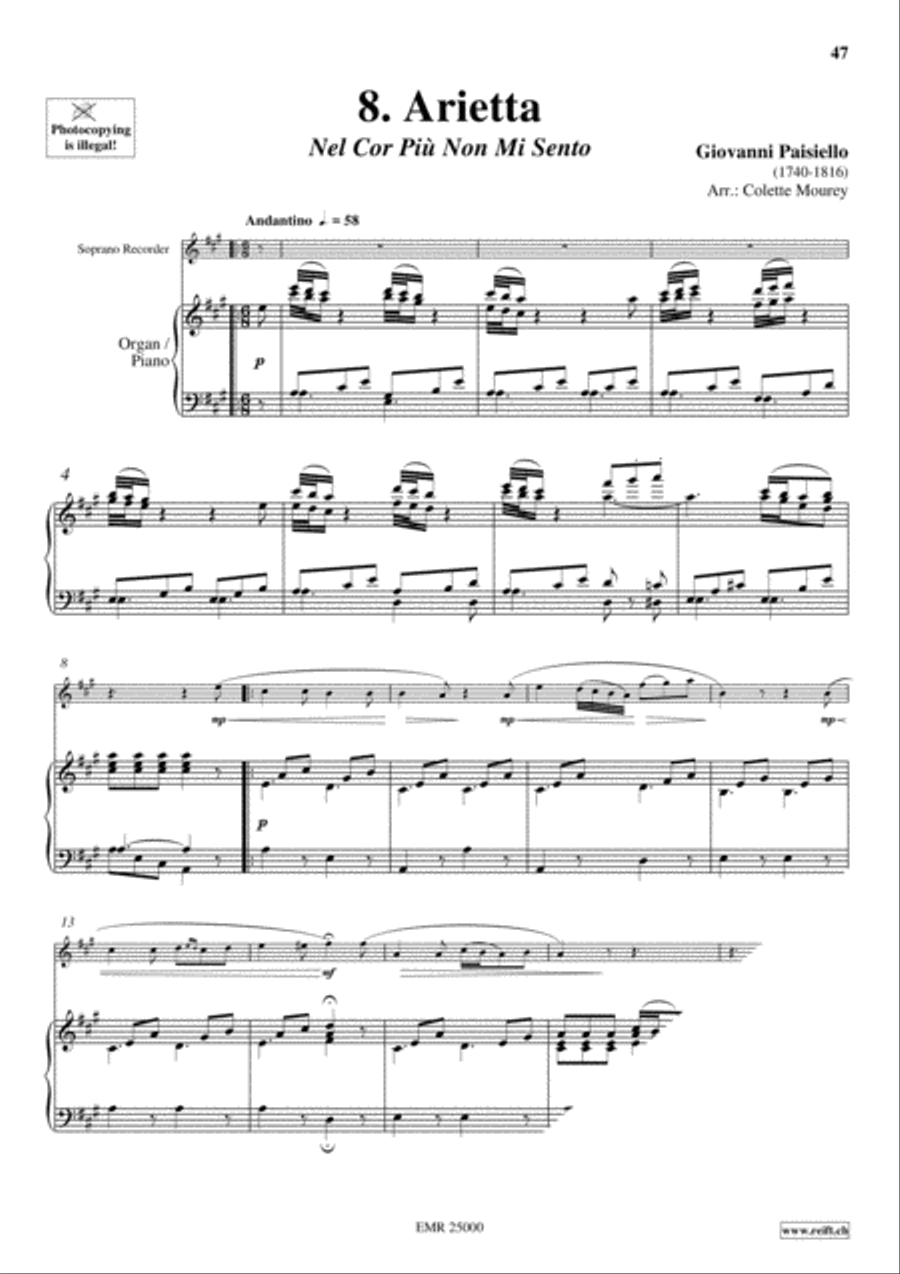 40 Greatest Classic Hits Vol. 1 Soprano Recorder scores gallery preview page 10
