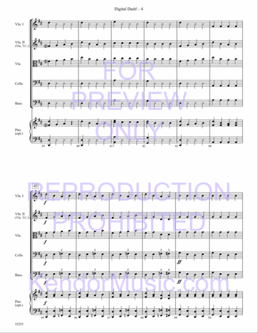 Digital Dash! String Orchestra scores gallery preview page 6
