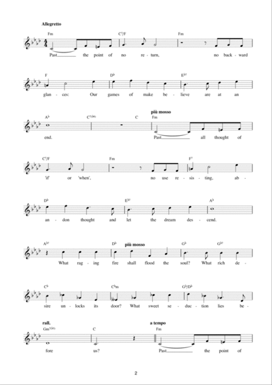 The Point Of No Return (from The Phantom Of The Opera) Piano scores gallery preview page 2