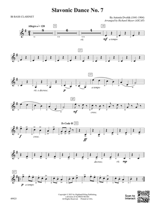Slavonic Dance No. 7: B-flat Bass Clarinet