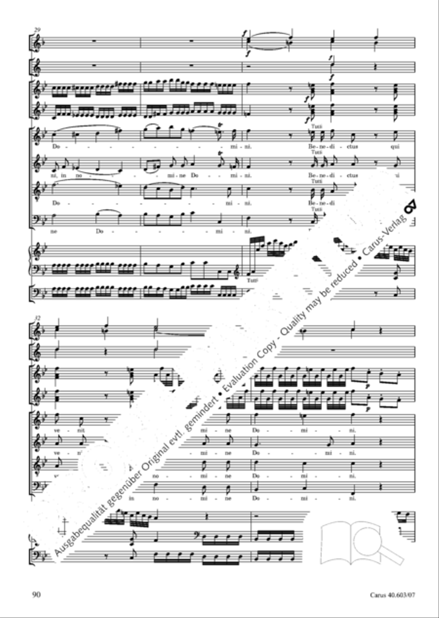 Grosse Orgelsolomesse in Es 4-Part scores gallery preview page 103
