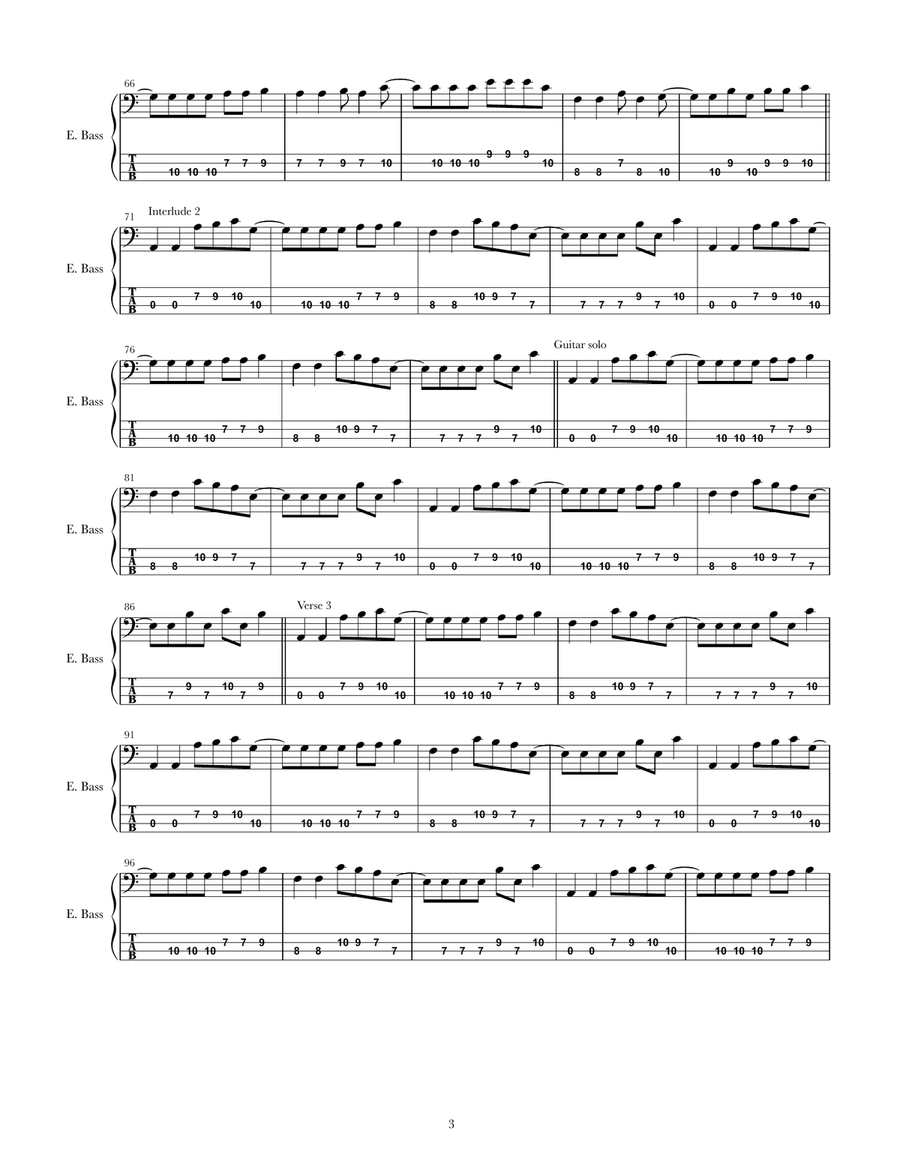 Lovesong Acoustic Guitar scores gallery preview page 3