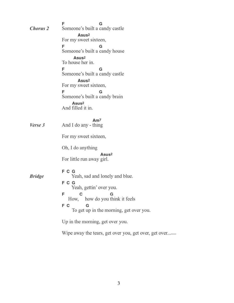 Sweet Sixteen Easy Guitar scores gallery preview page 3