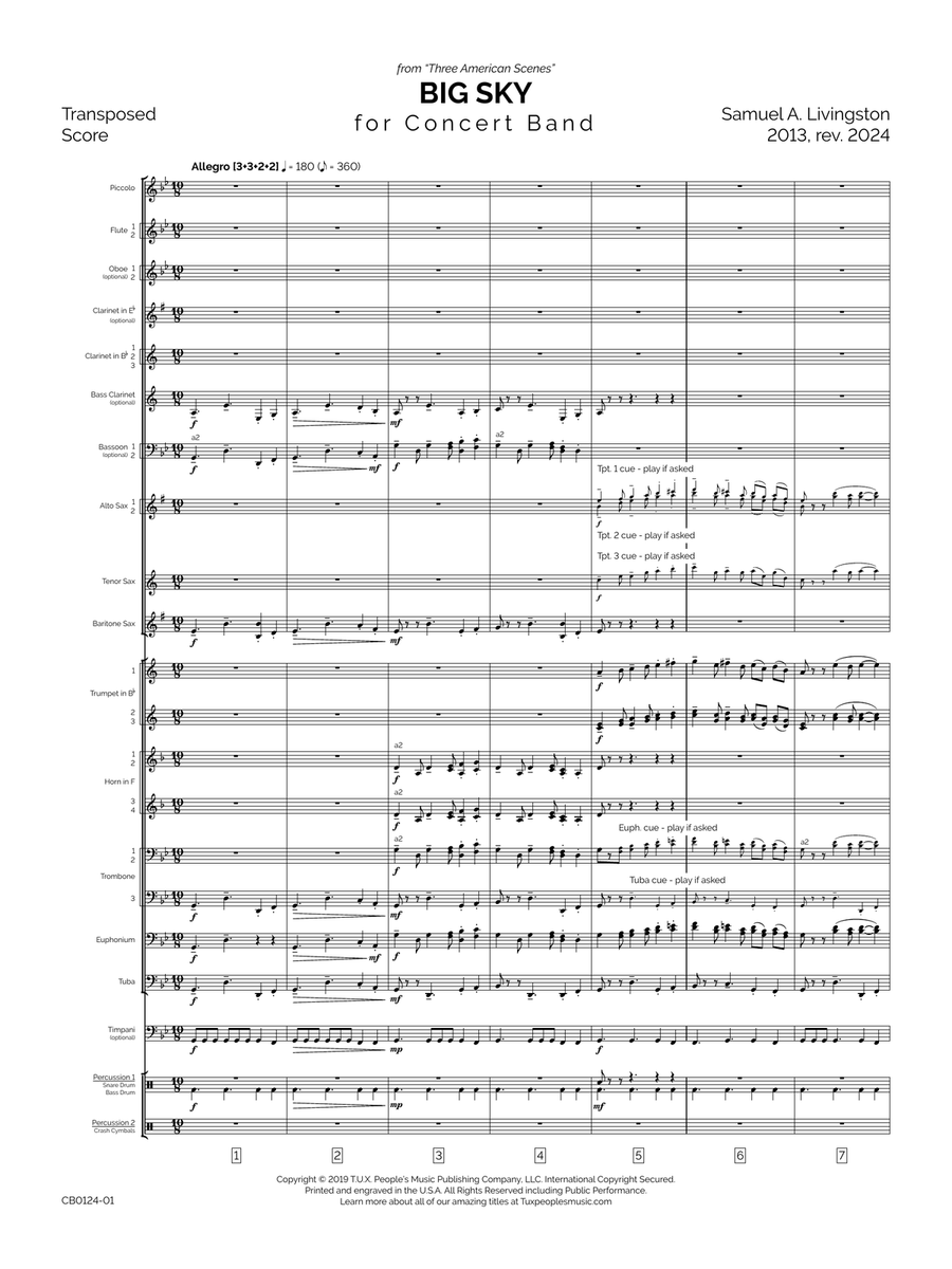 Big Sky (from Three American Scenes) Concert Band scores gallery preview page 4