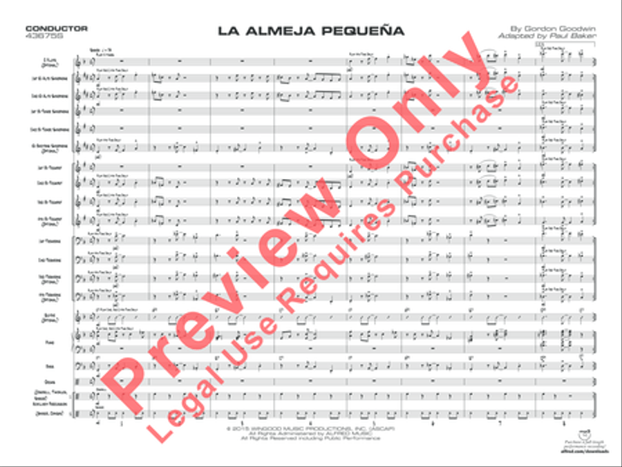 La Almeja Pequeña La Almeja Pequeña Jazz Ensemble scores gallery preview page 2