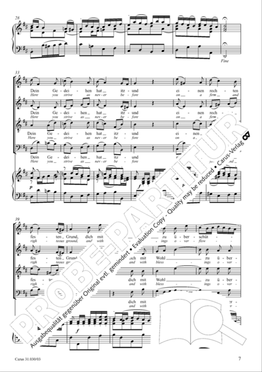 Joyful be, O ransomed flock (Freue dich, erloste Schar) 4-Part scores gallery preview page 8