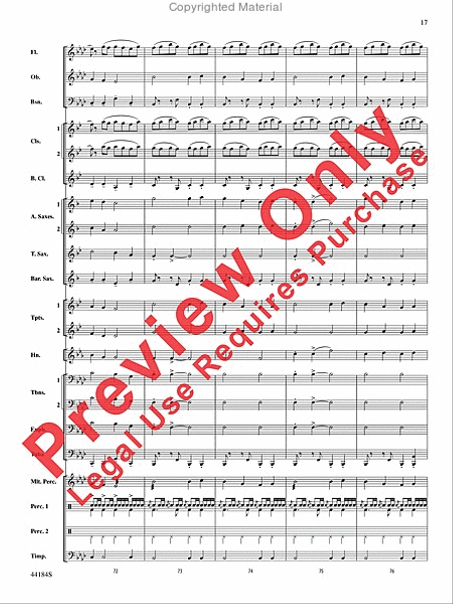 Hsien Concert Band scores gallery preview page 17