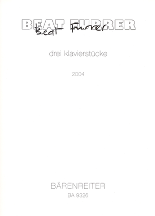 Book cover for drei klavierstücke (2004)