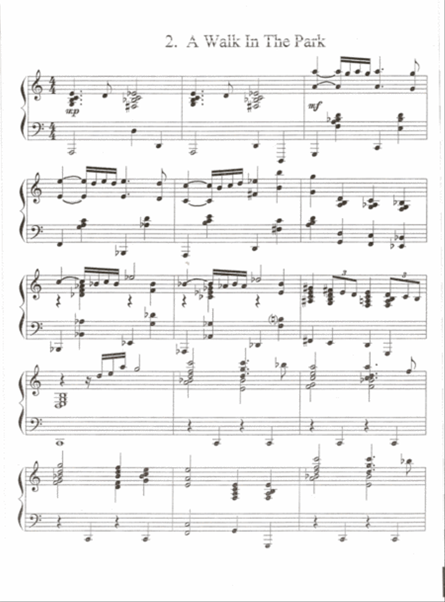 Suite for Jazz Piano - A Walk in the Park Piano Solo scores gallery preview page 2