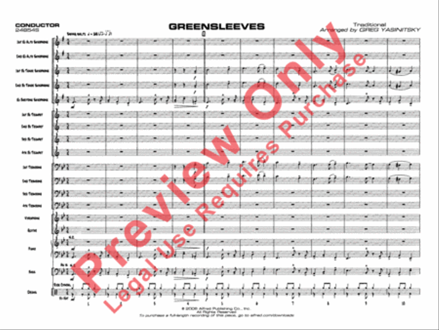 Greensleeves Jazz Ensemble scores gallery preview page 4