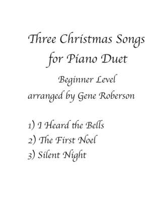 Three Christmas Songs for Piano Duet Beginner