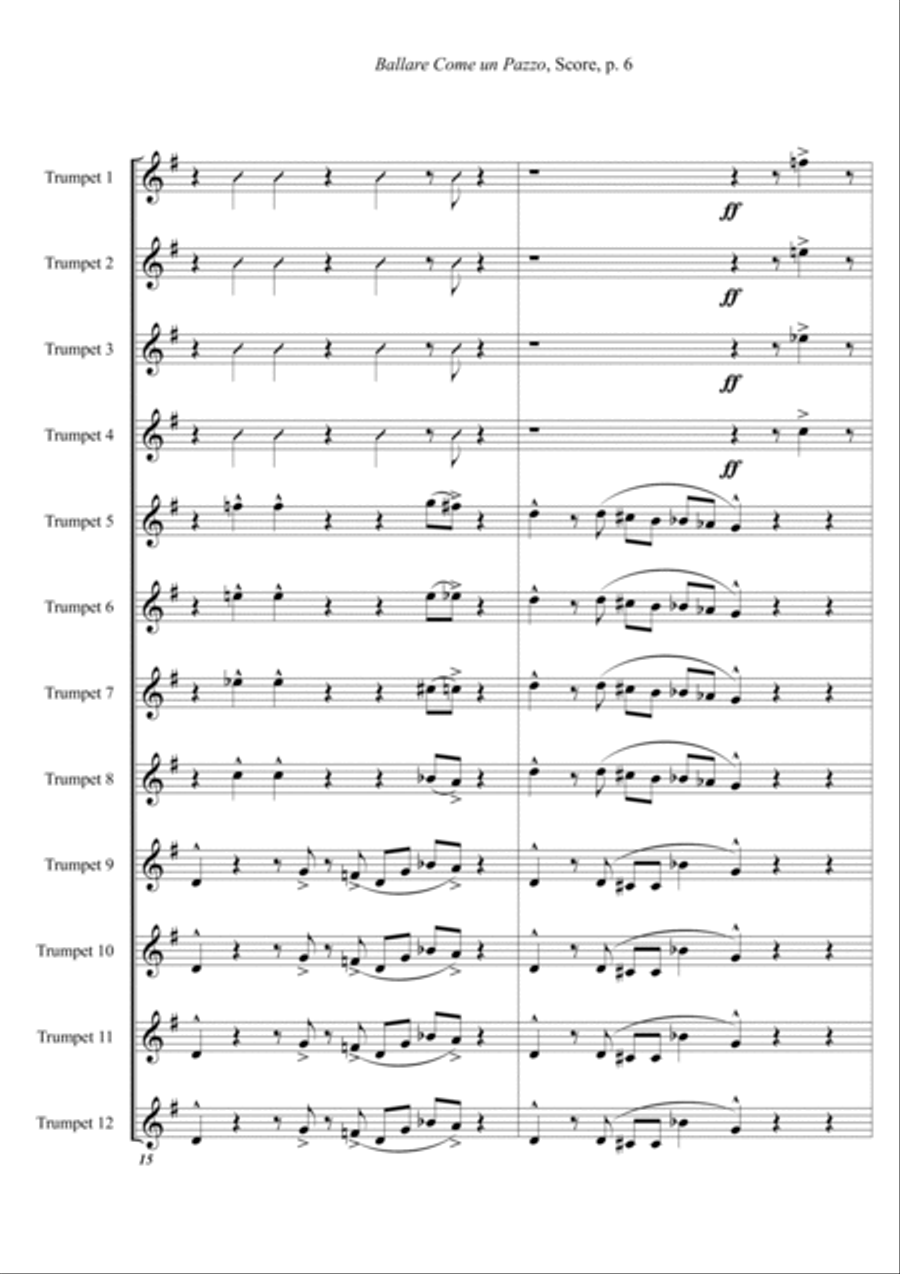 Ballare Come un Pazzo (A4 size) 2-Part scores gallery preview page 6
