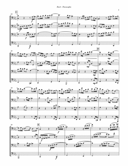 Passacaglia in C minor BWV 582 for Tuba Quartet