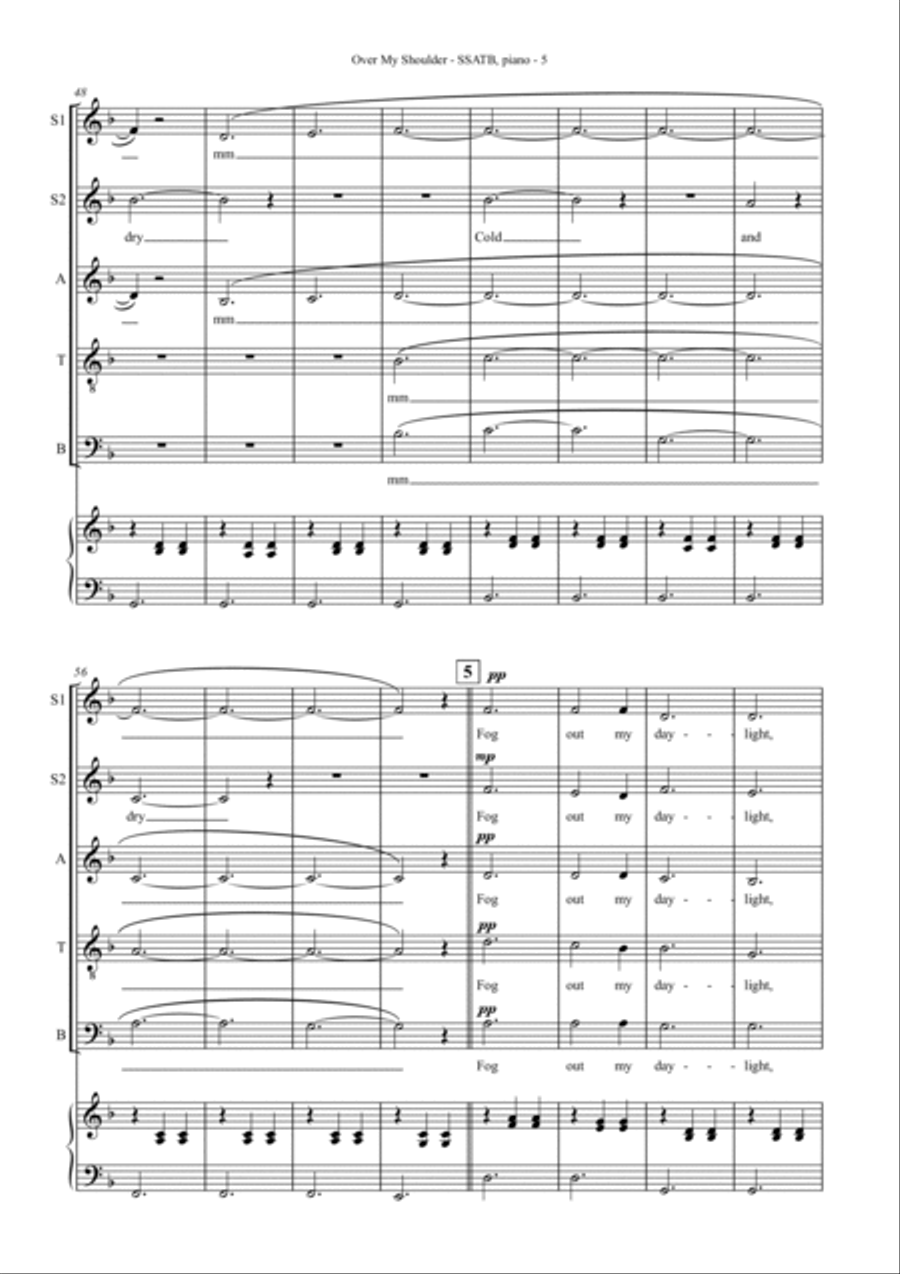 Over My Shoulder 4-Part scores gallery preview page 5