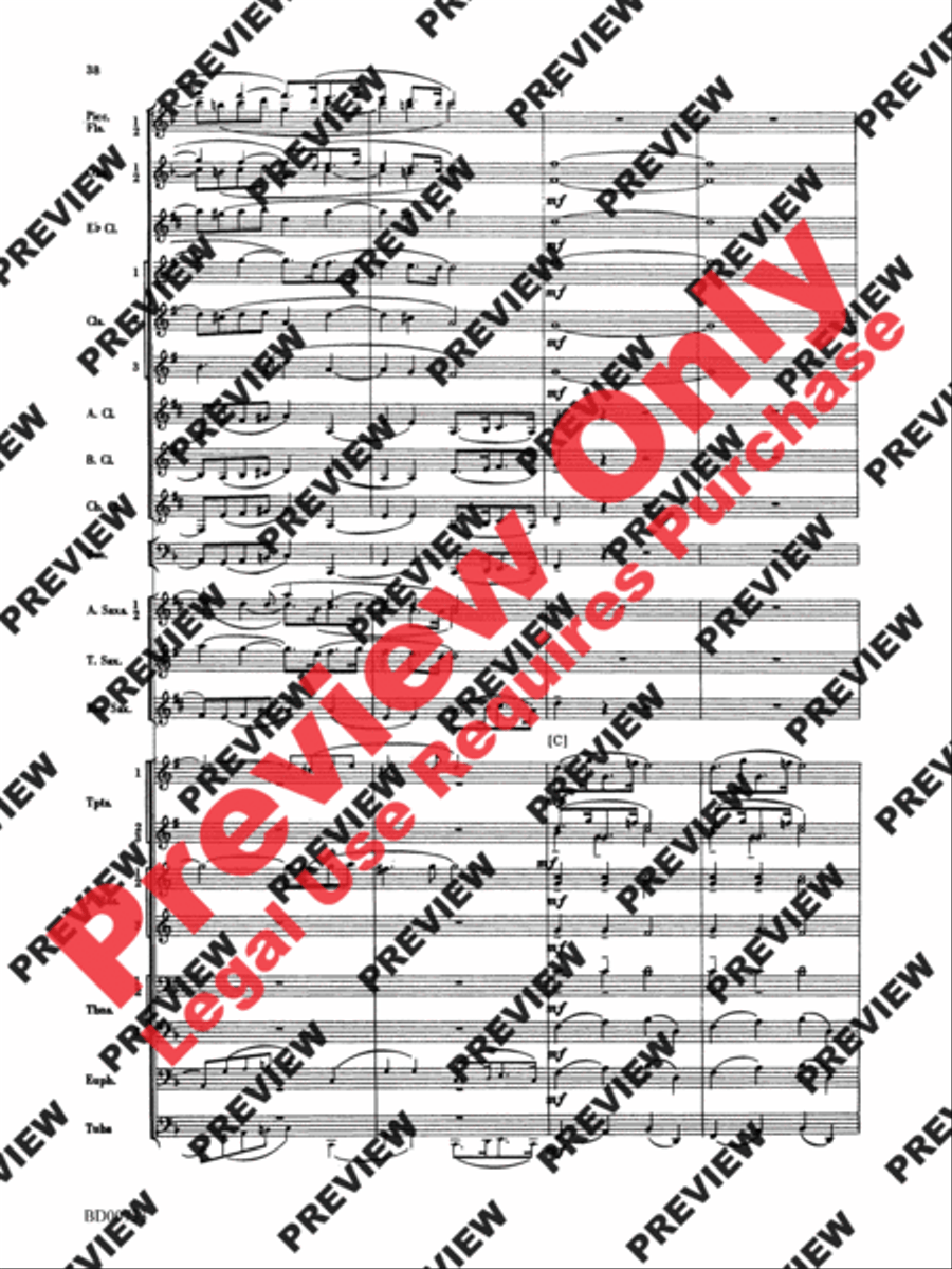 Water Music Suite Concert Band scores gallery preview page 38