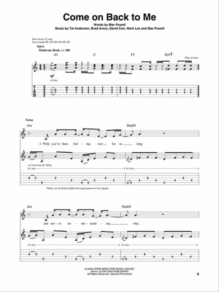 Christian Rock Guitar Tablature scores gallery preview page 5