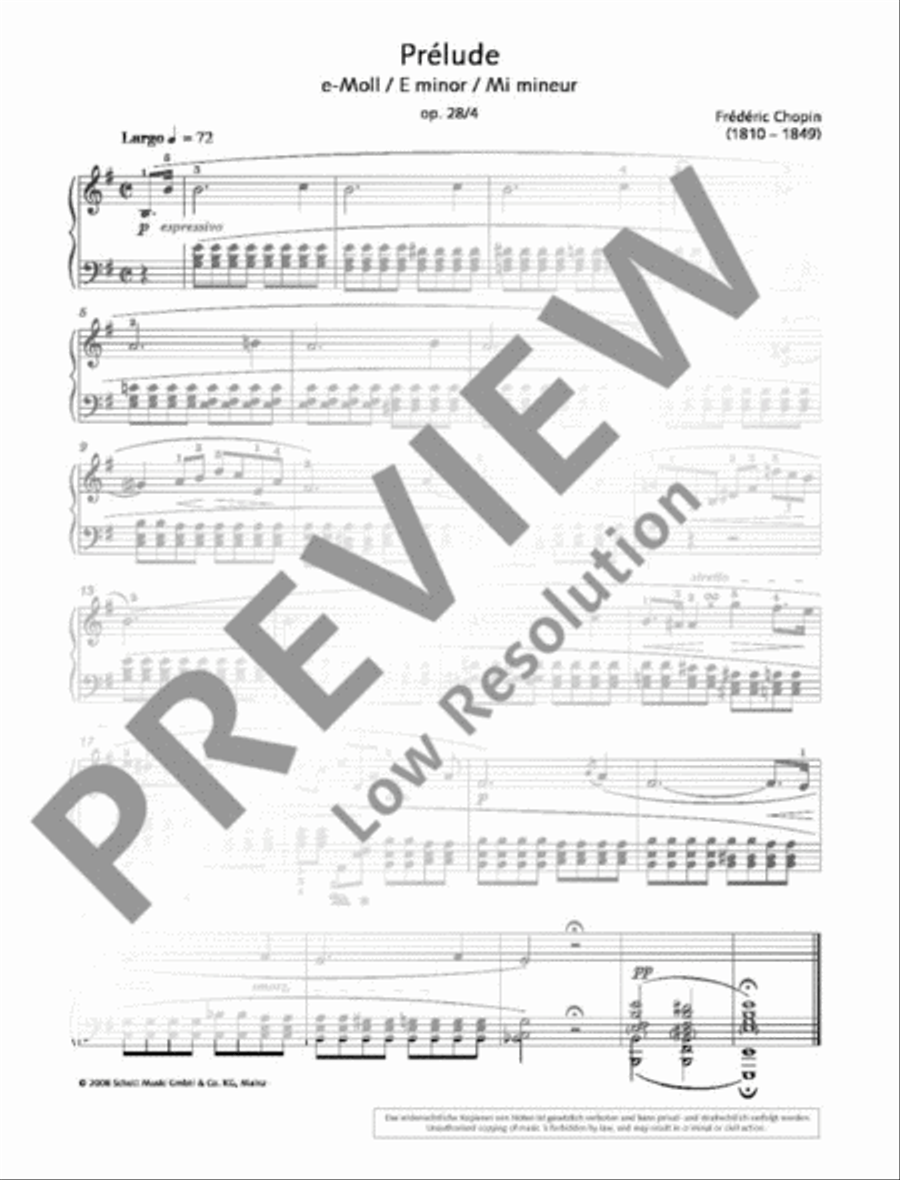 Prélude E minor Piano Solo scores gallery preview page 2