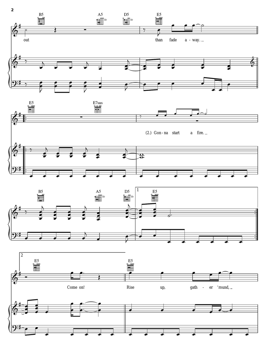 Rock Of Ages Rock Of Ages Piano, Vocal, Guitar scores gallery preview page 2
