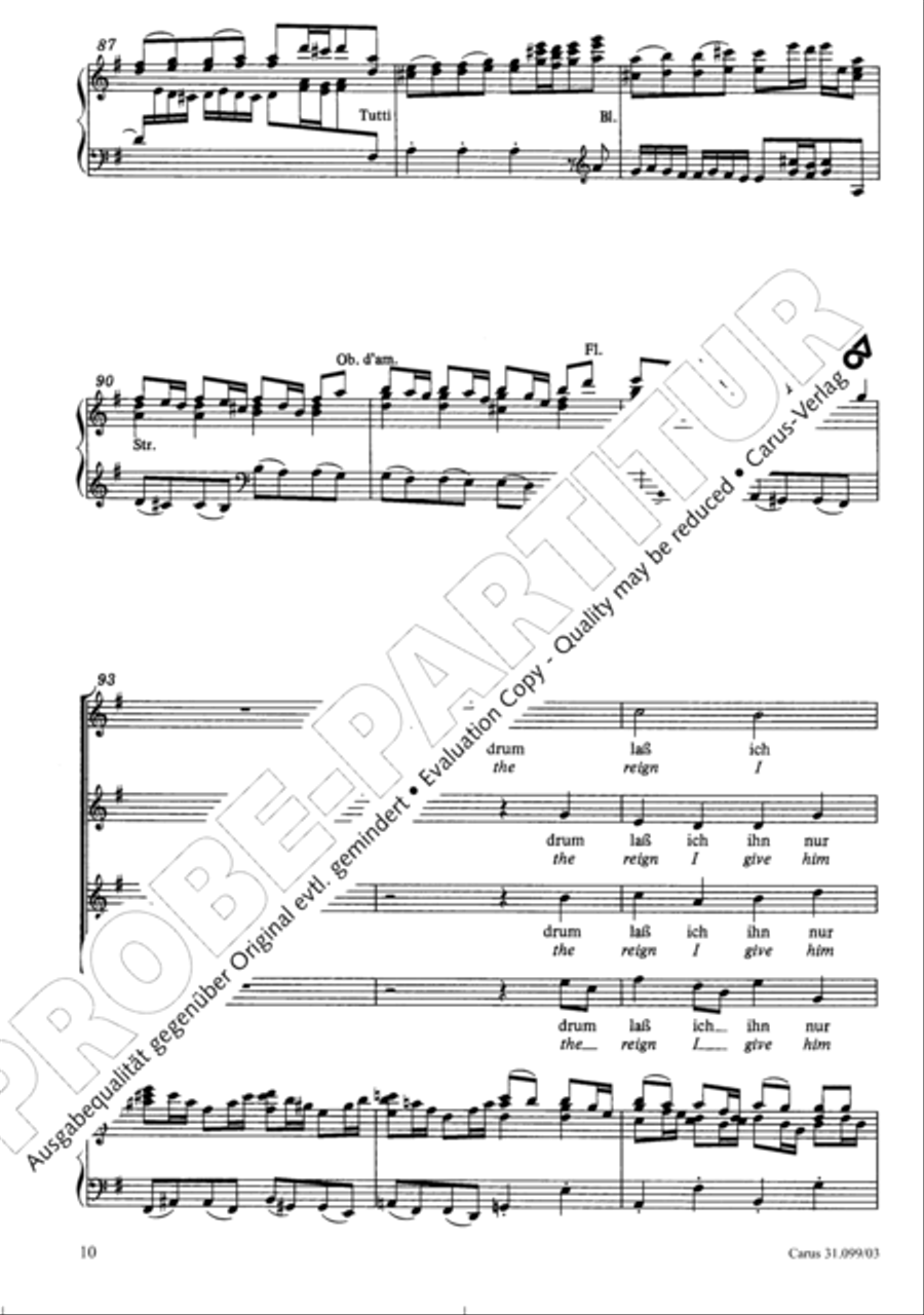 Whatever God ordains is right (Was Gott tut, das ist wohlgetan) 4-Part scores gallery preview page 11