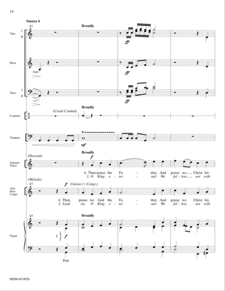 The Day of Resurrection Lead On, O King Eternal (Full Score) Choir scores gallery preview page 8